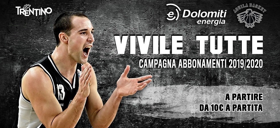 Vivile tutte'', al via la campagna abbonamenti di Aquila Basket